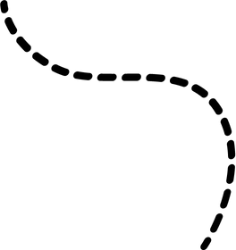 dotted line curved